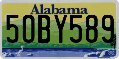 AL license plate 50BY589