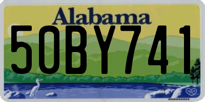 AL license plate 50BY741