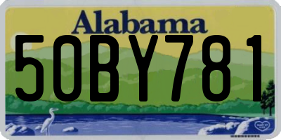 AL license plate 50BY781