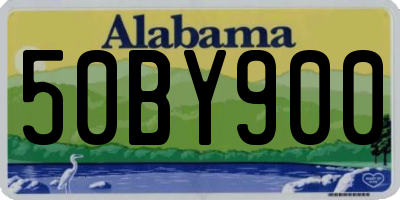 AL license plate 50BY900