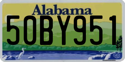 AL license plate 50BY951