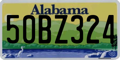 AL license plate 50BZ324