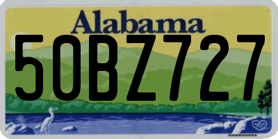 AL license plate 50BZ727
