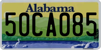 AL license plate 50CA085