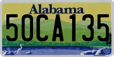 AL license plate 50CA135