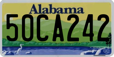 AL license plate 50CA242