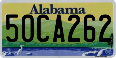 AL license plate 50CA262