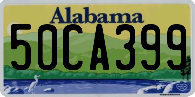 AL license plate 50CA399