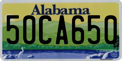 AL license plate 50CA650