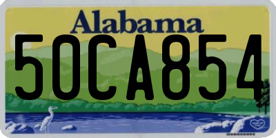 AL license plate 50CA854