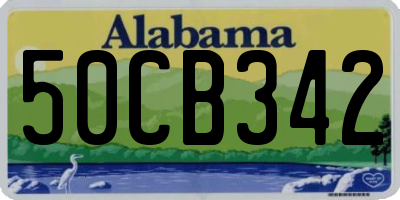 AL license plate 50CB342