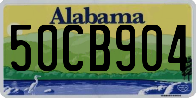 AL license plate 50CB904