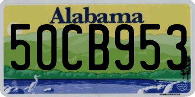 AL license plate 50CB953