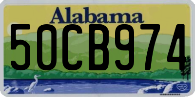 AL license plate 50CB974