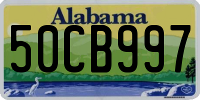 AL license plate 50CB997