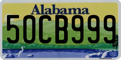 AL license plate 50CB999