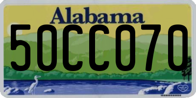 AL license plate 50CC070