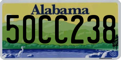 AL license plate 50CC238