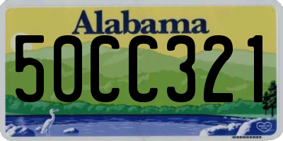 AL license plate 50CC321
