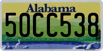 AL license plate 50CC538