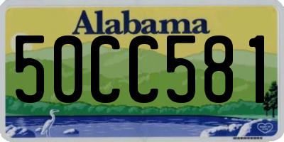 AL license plate 50CC581