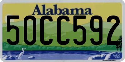 AL license plate 50CC592
