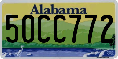AL license plate 50CC772