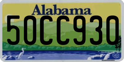 AL license plate 50CC930