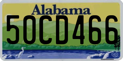 AL license plate 50CD466