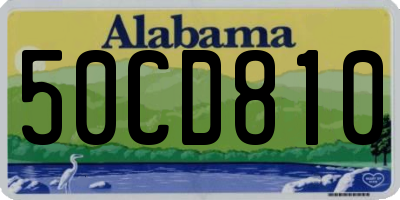 AL license plate 50CD810