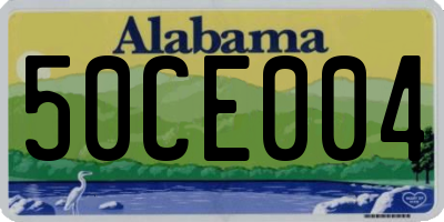 AL license plate 50CE004