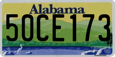 AL license plate 50CE173
