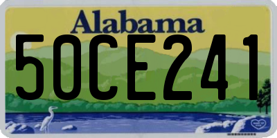 AL license plate 50CE241