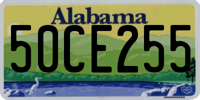 AL license plate 50CE255