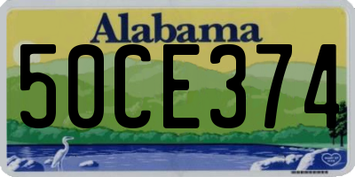AL license plate 50CE374