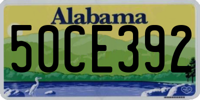 AL license plate 50CE392
