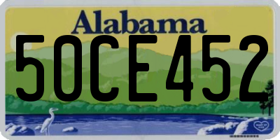 AL license plate 50CE452