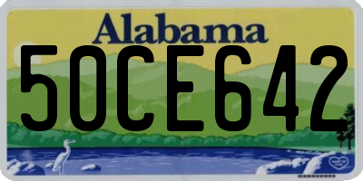 AL license plate 50CE642