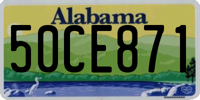 AL license plate 50CE871