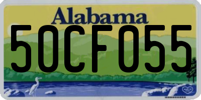 AL license plate 50CF055