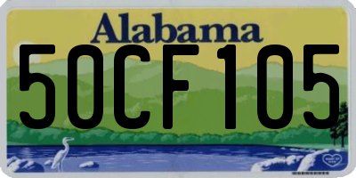 AL license plate 50CF105