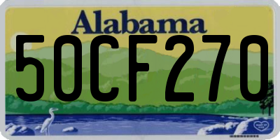 AL license plate 50CF270
