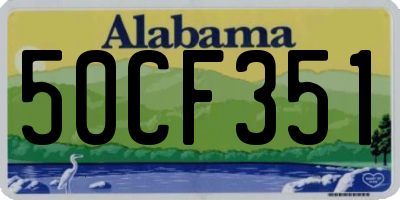 AL license plate 50CF351
