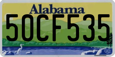 AL license plate 50CF535