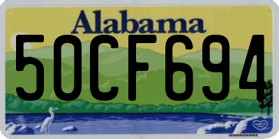 AL license plate 50CF694