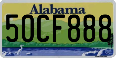 AL license plate 50CF888