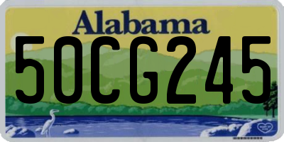 AL license plate 50CG245