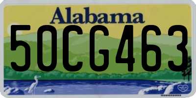 AL license plate 50CG463