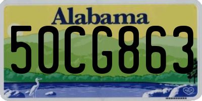 AL license plate 50CG863