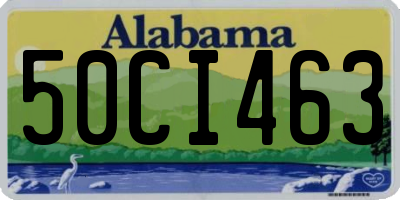 AL license plate 50CI463